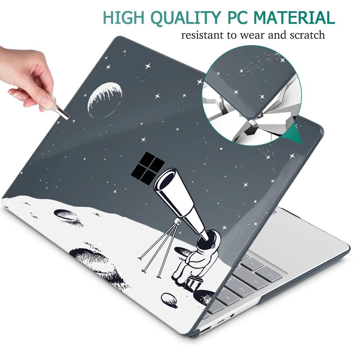 Cópia para o Case da Superfície de Microsoft go go Case do Portátil 12.4 Polegada Modelo 1943 20232023 Liberações Case Duro Plástico do Escudo Case da - Imagem 4