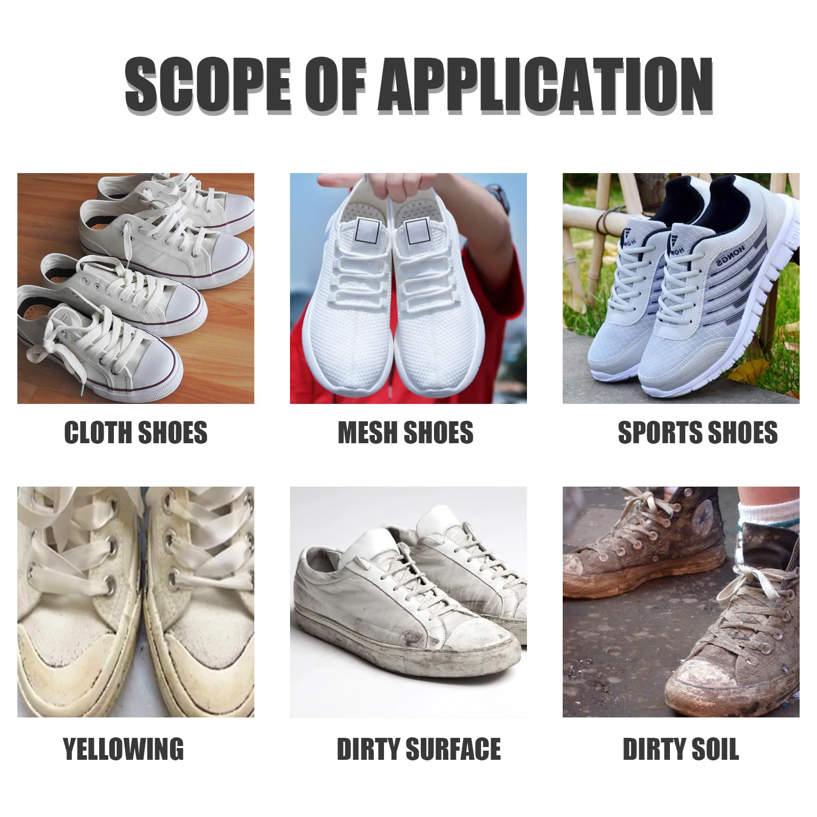 Whitening Cleansing Gel for Shoes Fast Acting Deep Cleaner