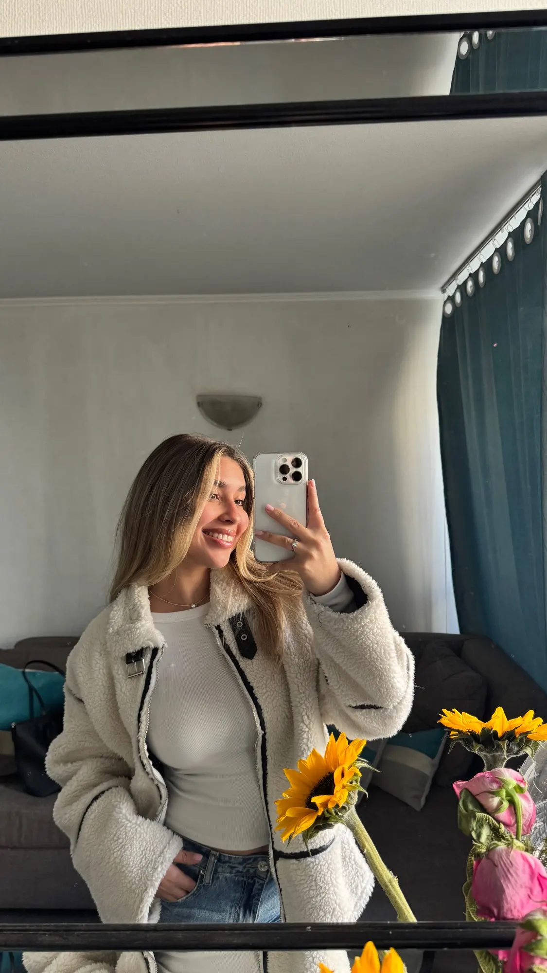 Women's Faux Fur Motorcycle Jacket photo review