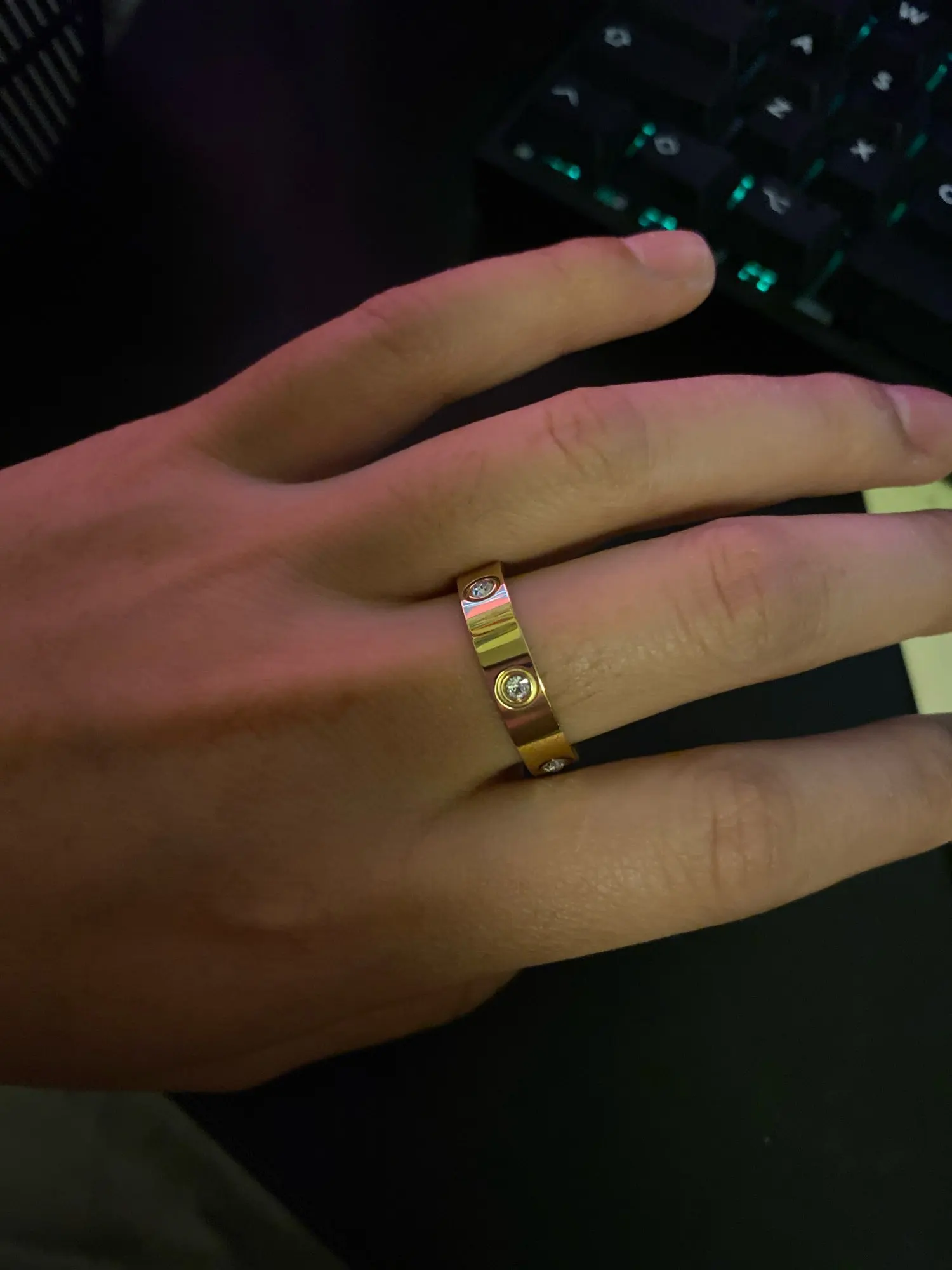 Stainless Steel Rose Gold Color Ring for Women photo review