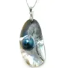 Wholesale 20-30mm 925 Sterling Silver Natural Salt Water Mabe Pearl Pendent 2