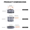 Fire Maple Camping Cookware Utensils Dishes Camp Cooking Set Hiking Heat Exchanger Pot Kettle FMC-FC2 Outdoor Tourism Tableware 2