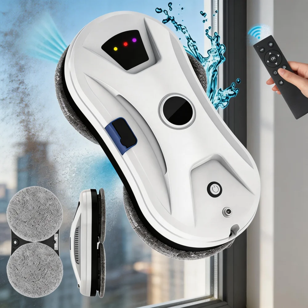 5600Pa robot window cleaner with intelligent auto-path navigation