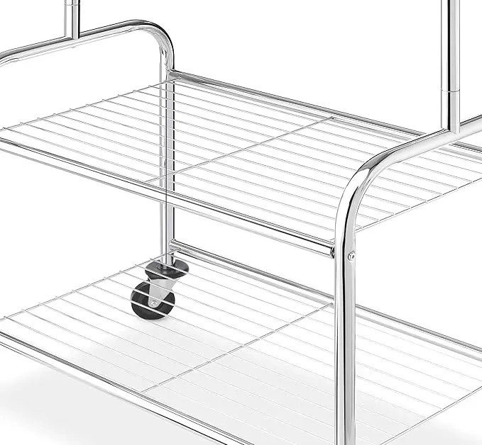 laundry butler with wire shelf. Commercial-grade for sturdy drying and storage. Compact and functional. 5