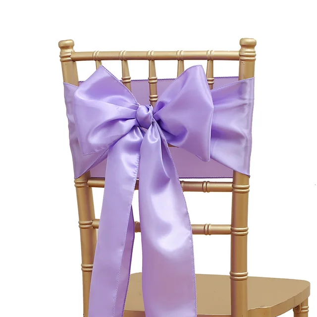 Ceintures à nœud de chaise en Satin, 275cm/108 pouces, 1 pièce, nœuds de chaise de mariage, attaches papillon en ruban pour fête, événement, Banquet, décoration de la maison 5