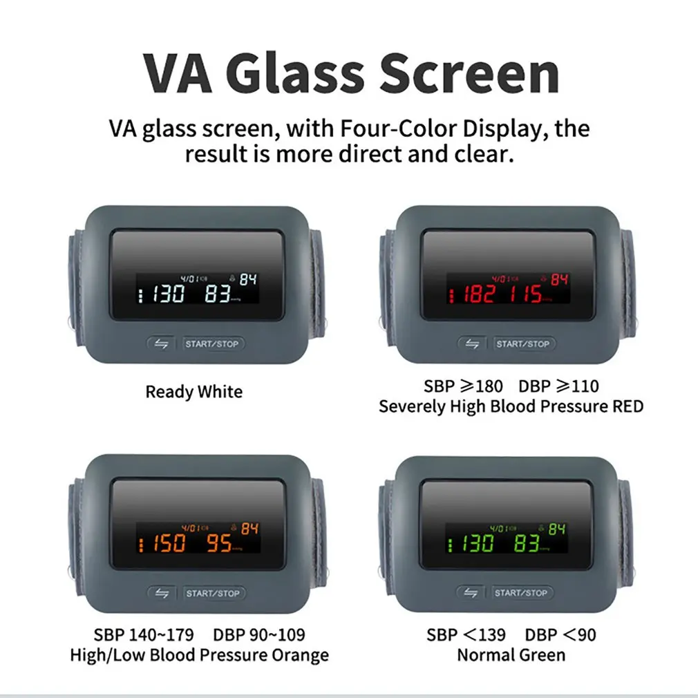 Blood Pressure Monitors Recharge Arm Medical Digital Tensiometer Cuff Portable Irregular Pulse Heart Rate Sphygmomanometer