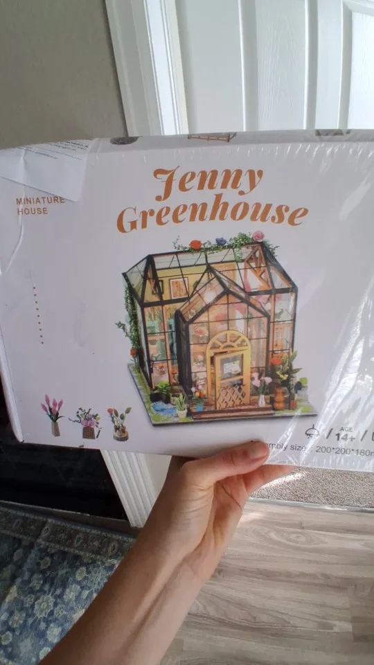 DIY Miniature Garden House Kit with Furniture and LED Light DIY Dollhouse Craft Set Gifts Wooden Greenhouse Model Building Kits photo review