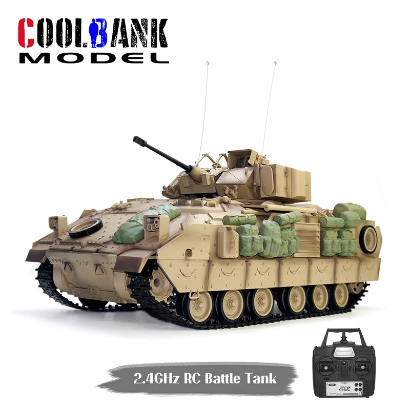 

COOLBANK/TD U.S.A M2A2 Bradley 1/16 IFV RC Tank Model 2.4Ghz Remote Control Military Vehicles Kids Toys Boys Gifts DIY Sticker