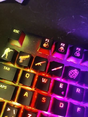 5Pcs OEM R4 Profile ABS Backlit Keycap Gaming Keycaps Key Button CS GO Keycap photo review