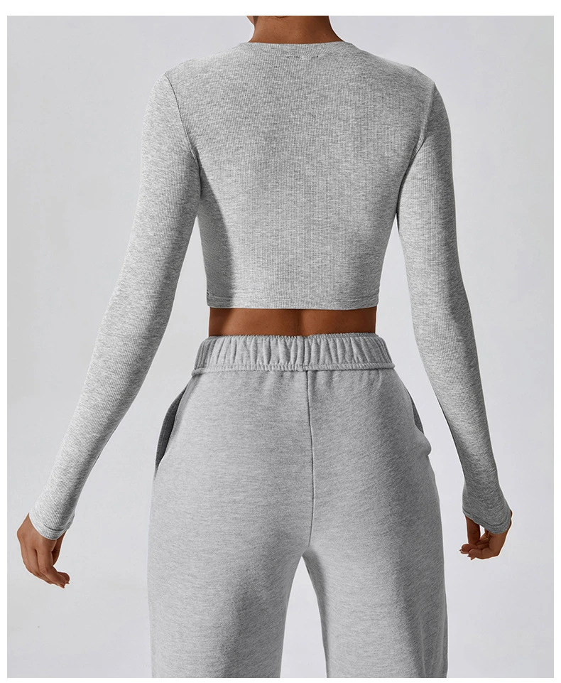 Slim Fit Long Sleeve Yoga Top – Women’s Workout Shirt Gym & Running