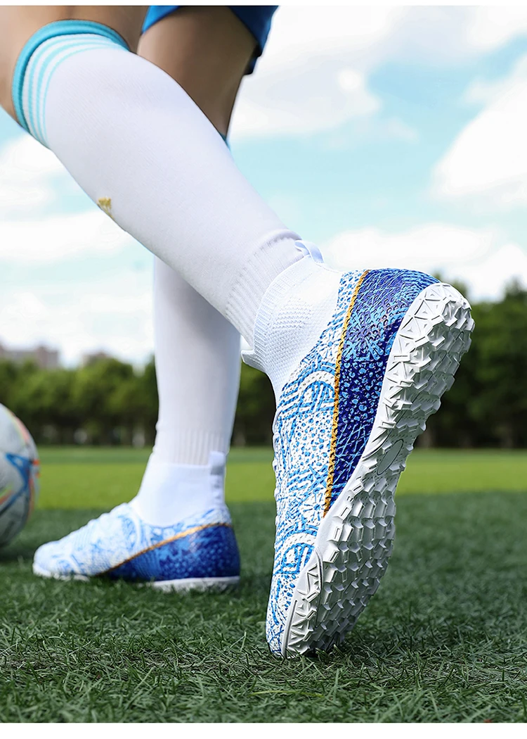 Men FG/TF Football Boots Futsal Professional Unisex Soccer Shoes High Quality Grass Training Sport Non Slip Outdoor Male_voghion.com