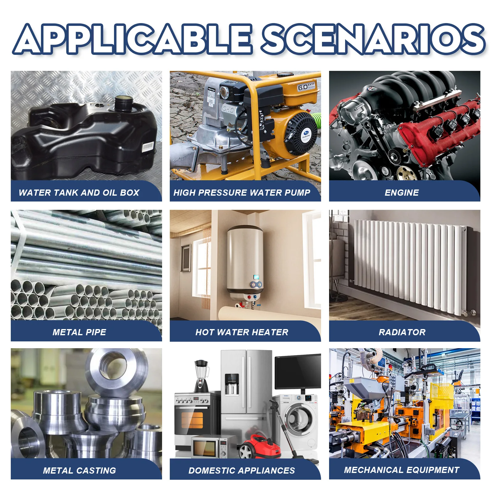 Metal Repair Adhesive Glue High Temperature Resistance Waterproof