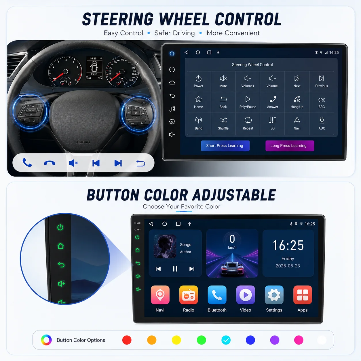 Radio para Auto Android 15 de 9 Pulgadas con CarPlay Inalámbrico para Audi A4 S4 RS4 8e 8f B6 B7 SEAT EXEO, Sistema Multimedia Inteligente con Apple CarPlay, Pantalla Táctil IPS, Reproductor de Video Estéreo, Autoradio, Navegación, BT, GPS, 5G, WIFI, FM, AM, DSP, RDS, SWC 3