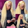 Lace Front Human Hair Wigs30 38 Inches Deep Wave Wigs 613 Honey Blonde Color 13x4 13x6 Lace Frontal Curly Wave Wigs For Woman 2