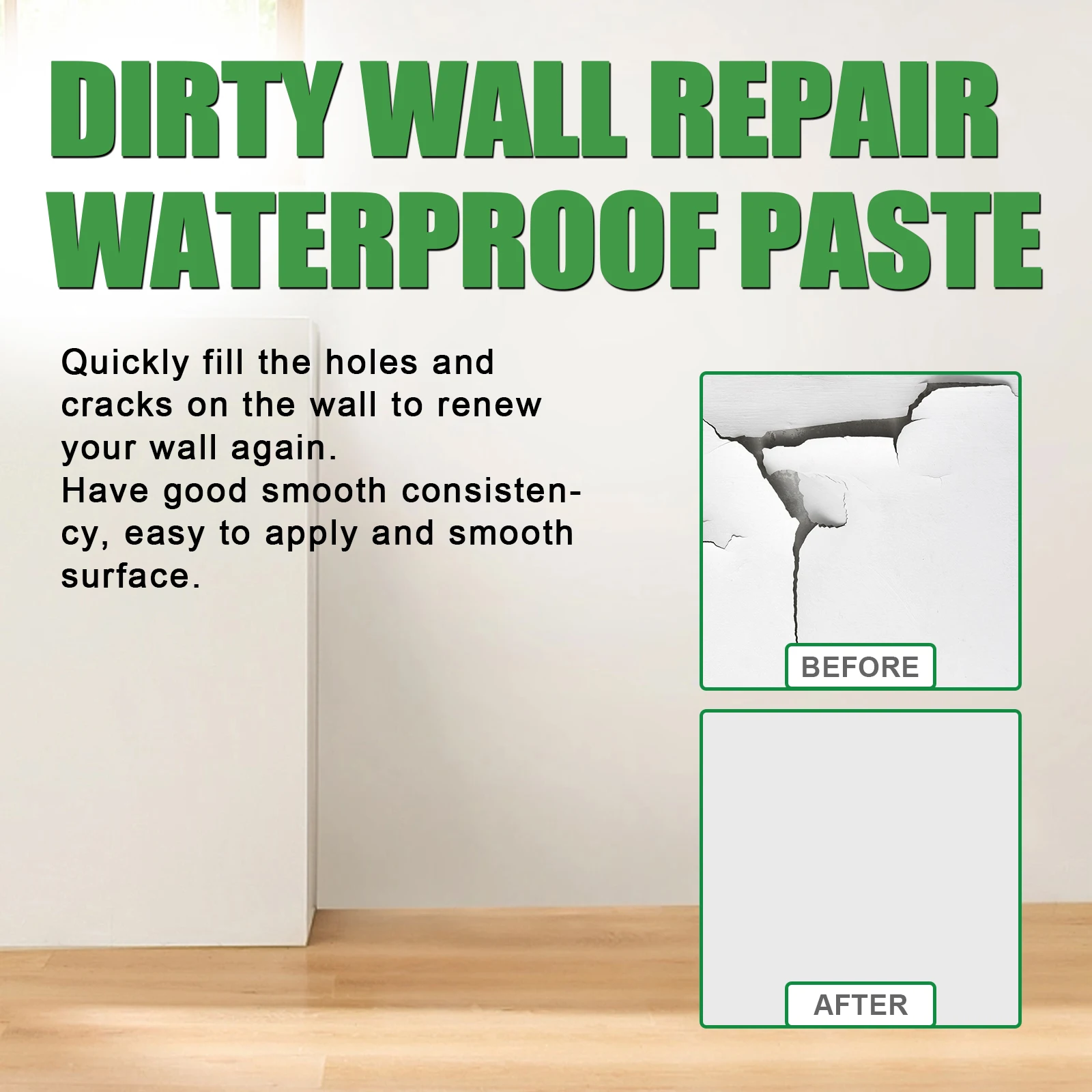 Waterproof Wall Repair Paste for Crack and Graffiti