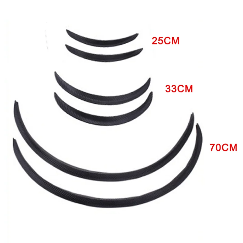 Carbon Fiber Rubber Car Wheel Eyebrow Universal Protector Trim Fender Flare Extension Arches Mud Flap Splash Guards Car Mud Flaps Fender Flares Car Mudguard Car Wheel Fenders