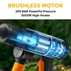BABEQ 200Bar High Pressure Brushless Car Washer Gun Multiple Nozzles Electric Water Gun for Auto Home Wireless Car Washing Tools 2