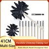 1-37 Pcs Flexible Chimney Sweep Set 12-50 Feet for Flue Sweeping Brush & Rod Kit Soot Cleaning Rods Nylon Brush Cleaning Tool 1