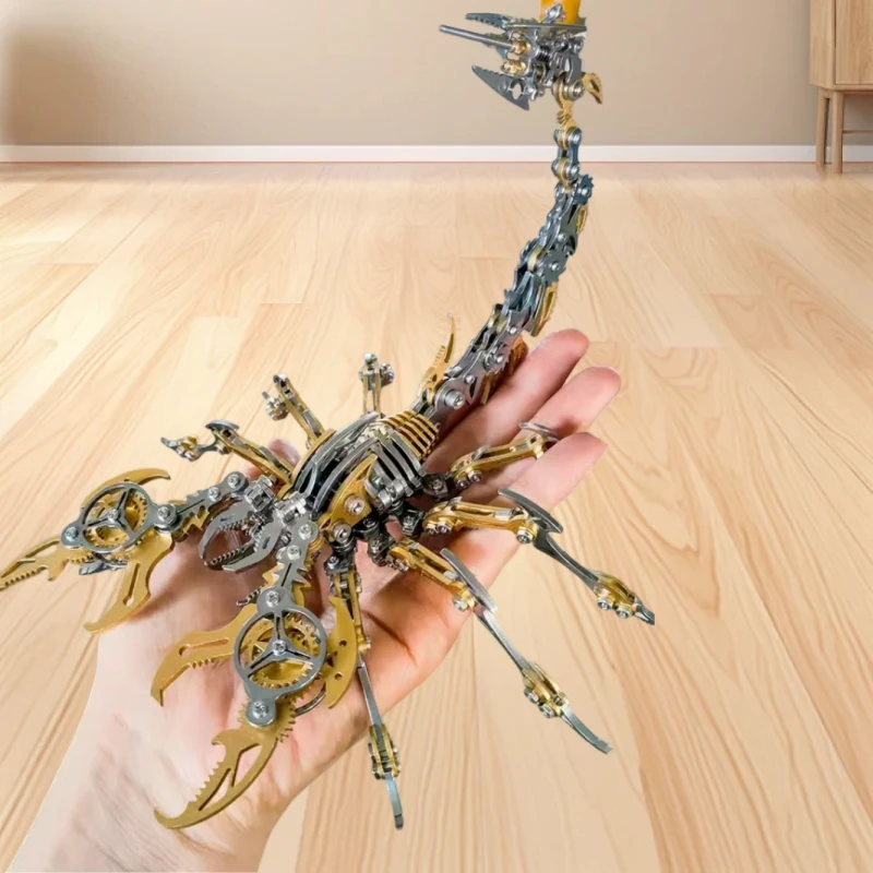 3D Scorpions Metal Puzzle Steampunk Mechanical Insect Model Kit Floatingcity Steel Warcraft Assemble Jhandmade Toy For Adults 4