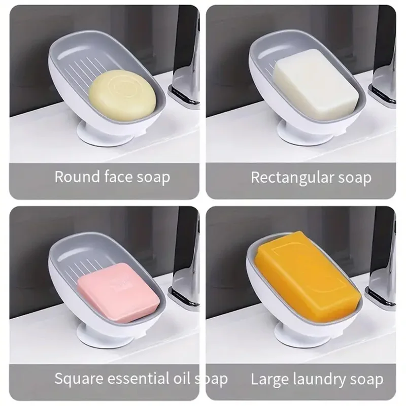 Drainable Suction Cup Soap Dish 4