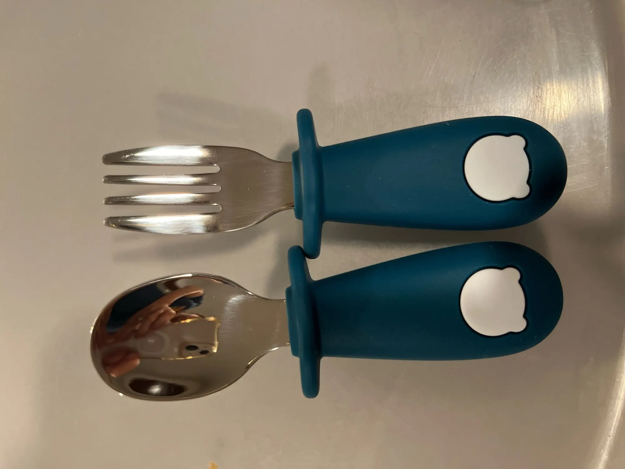 Cartoon Baby Tableware Set - Stainless Steel Cutlery for Toddlers and Kids photo review