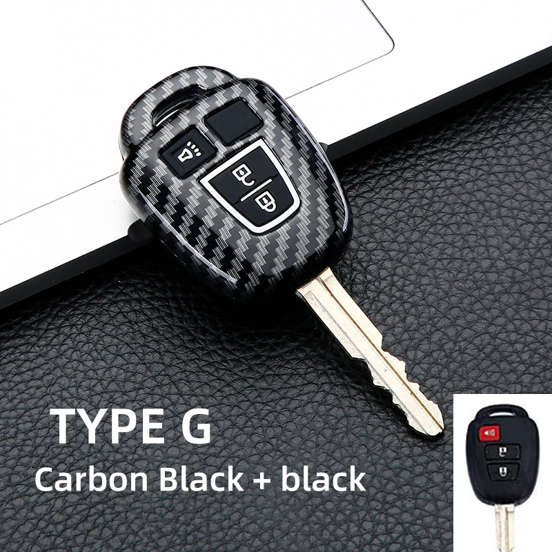Premium ABS Carbon Remote Car Key Shell Case - Sleek and Durable Design
