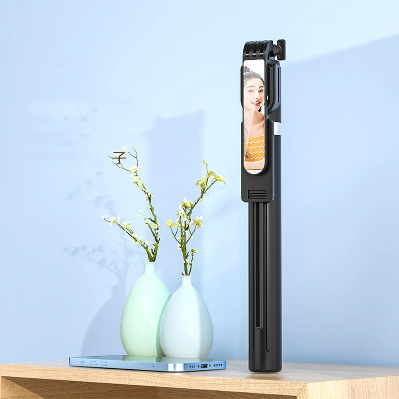 1.7M Extended Version Bluetooth Selfie Stick Double Fill Light Tripod with Remote Shutter for Android IOS Cell Phone