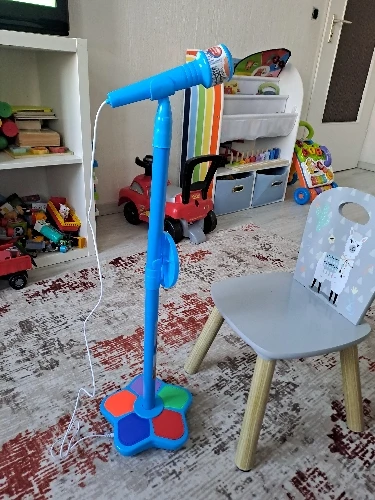 Kids Karaoke Microphone with Stand - Musical Brain-Training Toy Gift photo review