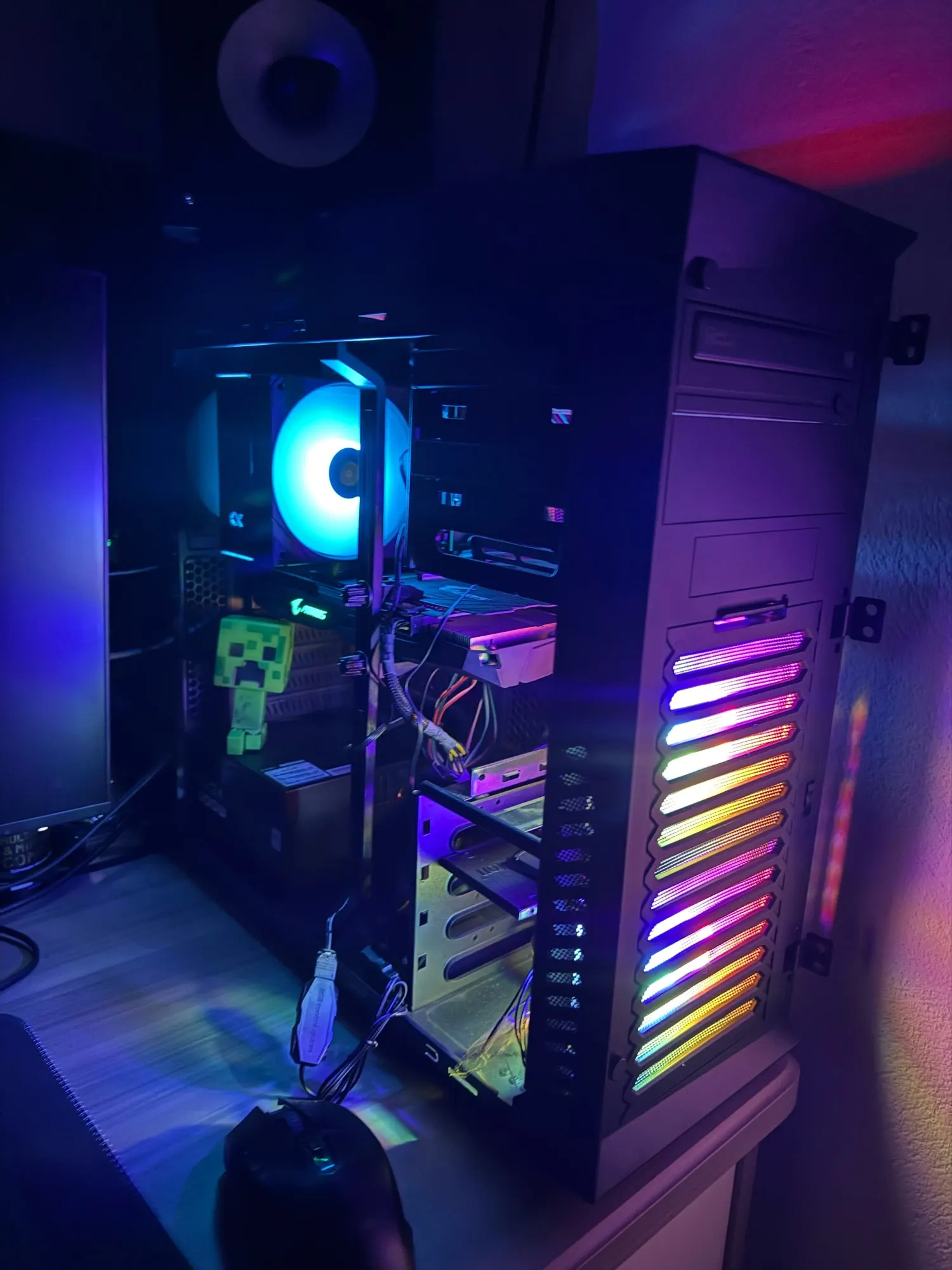 Manmu Fetival Pormotion 120mm Computer Fan Rainbow RGB/ High Cooling Performance Gaming PC Fan photo review