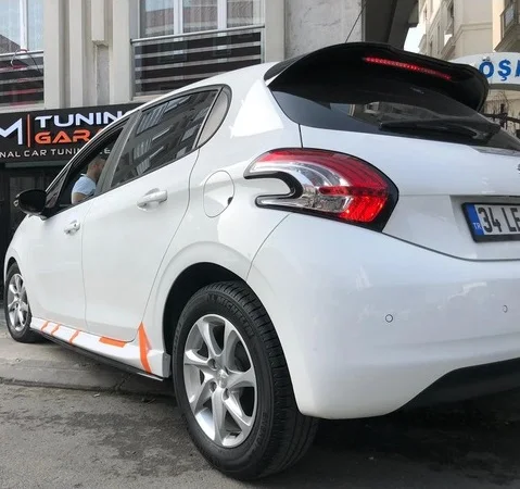 Per Peugeot 208 Minigonne Laterali 2012-2019 Davanzale Trim --- Accessorio Per Lo Styling Dell'Auto Spoiler Universale Paraspruzzi Spilitter Body Kit 