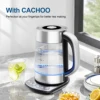 Electric Tea Kettle - CACHOO 1.7L Glass Electric Kettle Temperature Control with 5 Presets, 1-Hr Keep Warm 6