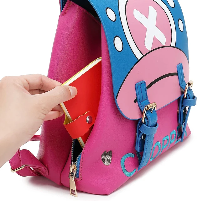 MIUNIKO Unisex Anime Cosplay Tony Chopper Blue Canvas School Backpack One  Piece Shoulder Bag