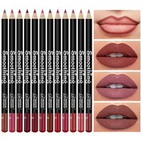 12 Color Nude Matte Lipstick Pencil Long-lasting Waterproof Lip Pencil High Pigmented Lip Liner Lip Makeup Tool 1