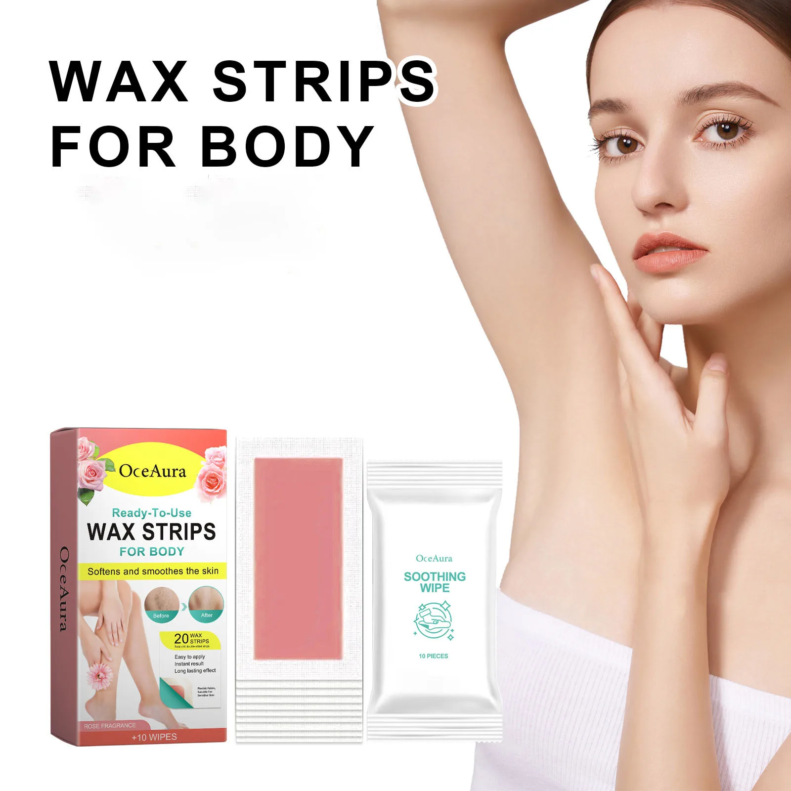 Armpit Depilatory Remove Underarm Legs Private Parts Body Hair Growth Inhibitor Smoothing Mild Painless Eliminate Hair Wax Paper 3