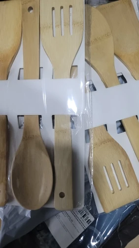 Alishan Cookware Set Bamboo Spatula Spoon Wholesale Non-stick Frying Pan Spatula Bamboo Spatula Cookware Laser photo review