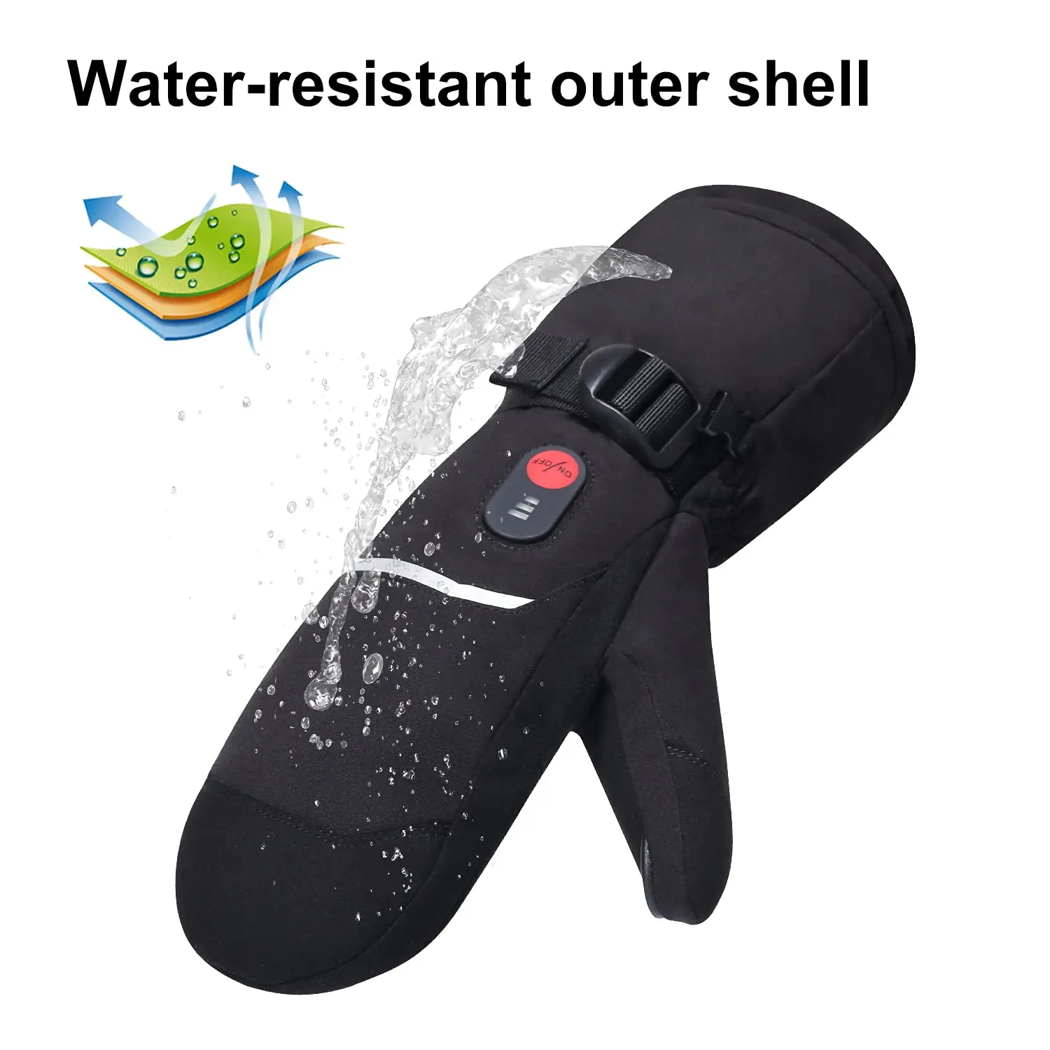 Heated Mittens for Men and Women, Rechargeable Battery, Ski Gloves for Winter Sports, Snowboard, Camping, Motorcycle Glove