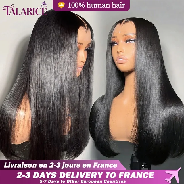 220 Densité 13X6 HD Dentelle Frontale Perruques Cheveux Humains 100% Cheveux Humains Perruques 30 Pouces Droite  Pour Les Femmes 13x6 HD Lace Frontal Wig Livraison 3 Jours France Pré Plumé 1