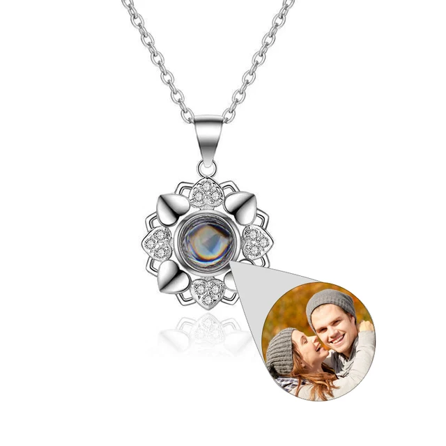 Heart Projection Pendant Necklace Women 