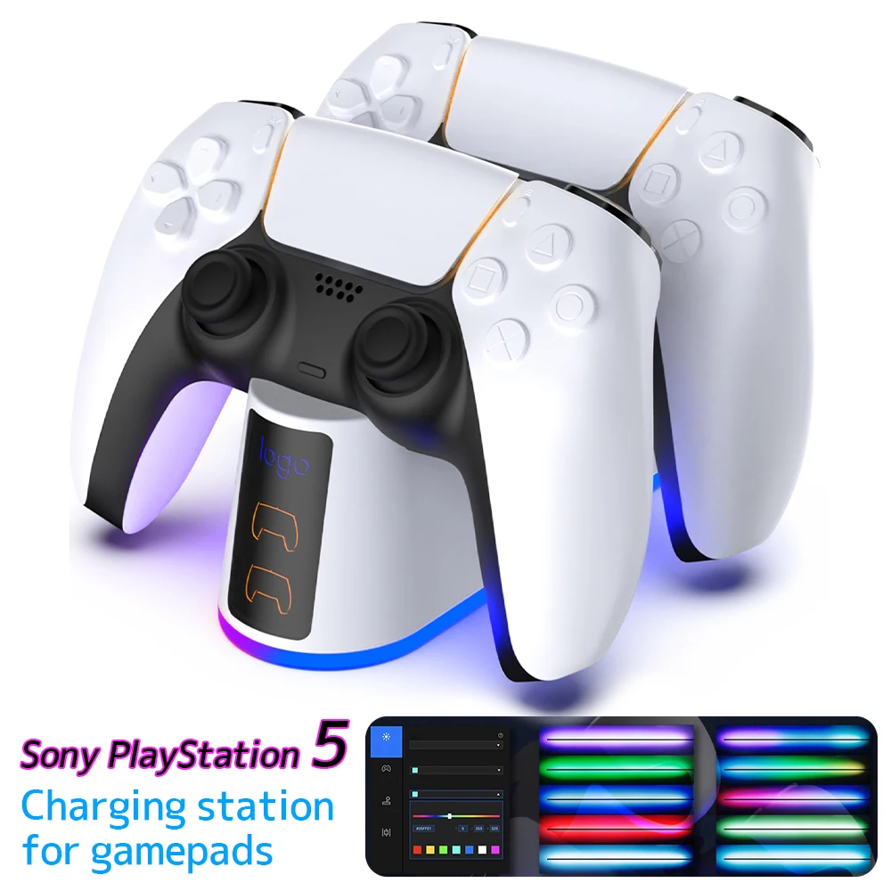 

Fast Charger For PS5 Host Wireless Controller Dual Type C Charging Dock Station Cradle Joystick Gamepad Plug