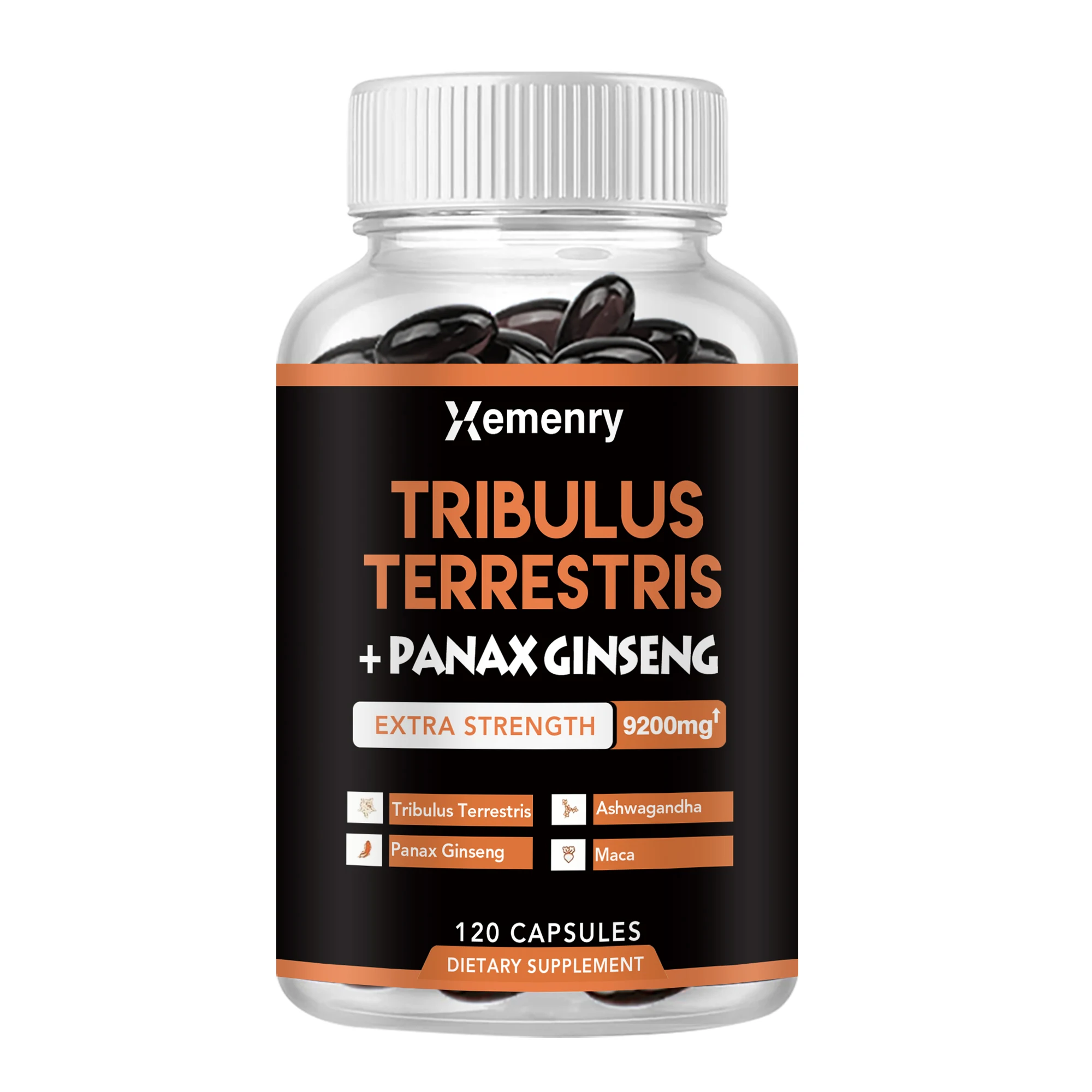thumbnail image 1 of Tribulus + Ginseng: promueve la producción de energía para ayudar a mejorar el estado de ánimo, la energía, la resistencia y el rendimiento - 120 s, 1 of 5