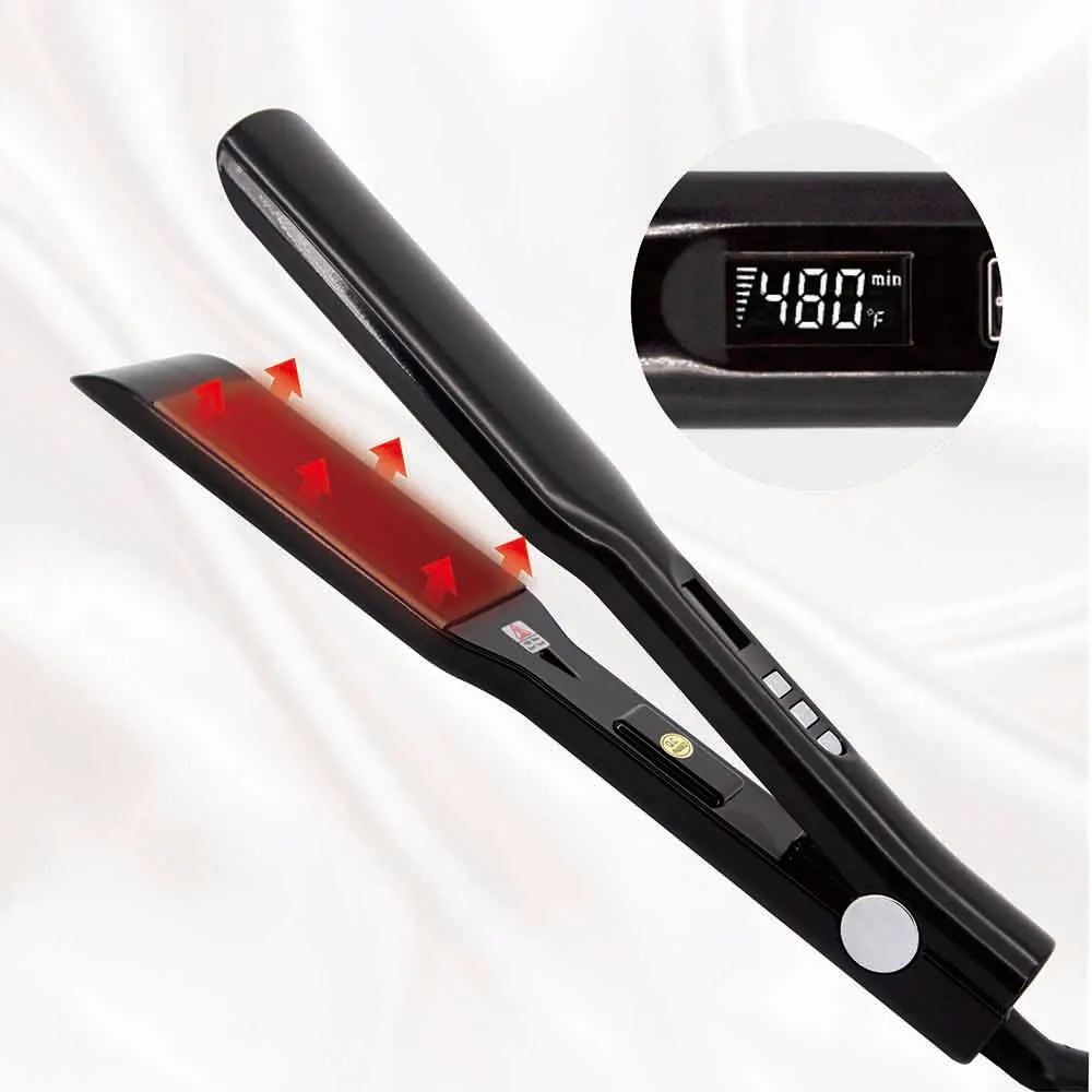 Titanium Plate Hair Flat Iron 470°F Keratin Treatment Hair Straightener Professional Salon Hair Styling Tools 110-240V 3