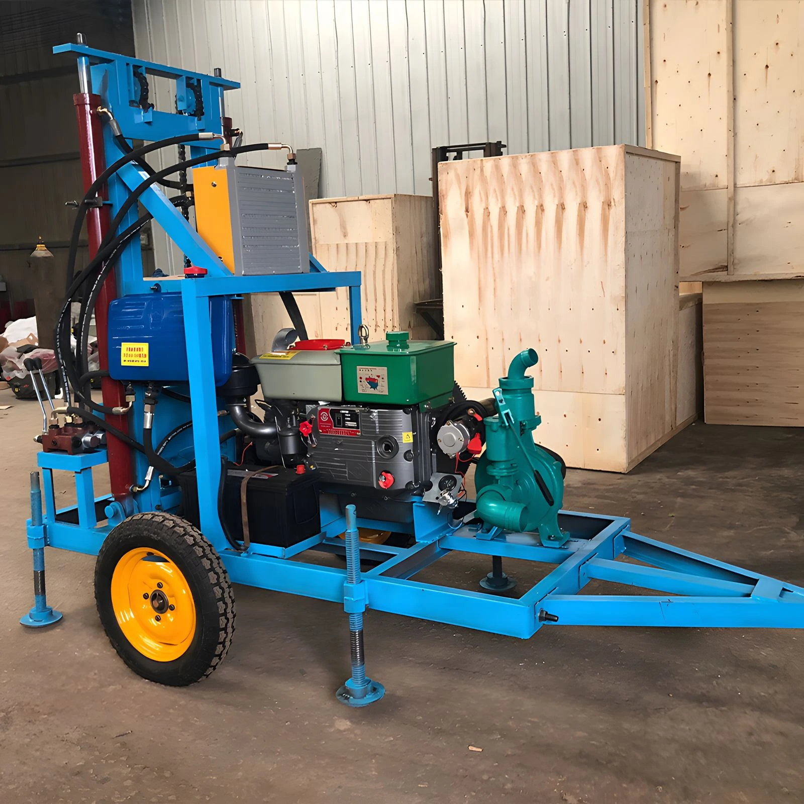 NEW 100m 120M 150M deep Portable Small Water Bore Well Drilling Machine Drilling Rig for Water Well 3