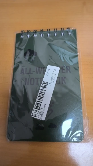 Cuaderno de bolsillo a prueba de agua, Mini Bloc de notas táctico para todo tipo de clima, con páginas forradas, espiral photo review