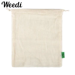 Eco - Friendly Reusable Organic Cotton Produce Bags - Set of 3/5/10 - 5PCS (M 30x30cm)