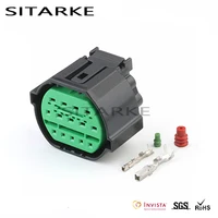 1 ชุด 14 Pin Auto ด้านหน้าไฟหน้า Harness Assembly Shell Plug รถสัญญาณสายไฟสําหรับ Kia GL301-14021 GL291-14021 2