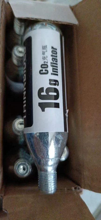 ThinkRider 16g Threaded CO2 Cartridges or CO2 Inflator for Bike Tires - Cartridge for CO2 Inflator with Threaded Connection photo review