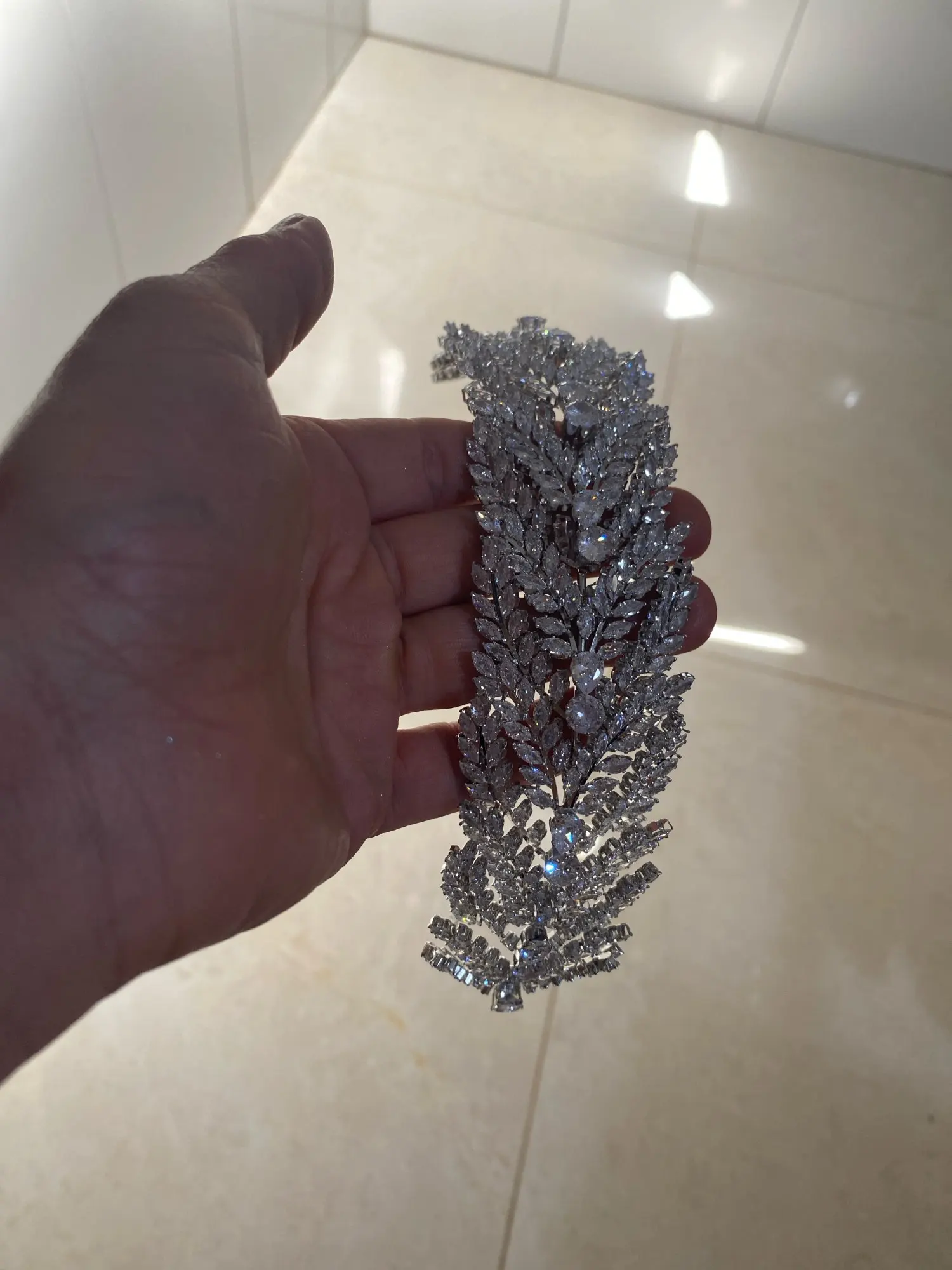 Wedding Hair Accessories Leaf Tiara Crown AAA Zircon Headbands For Brides Women Princess Queen Zirconia Headpiece Bridal Jewelry