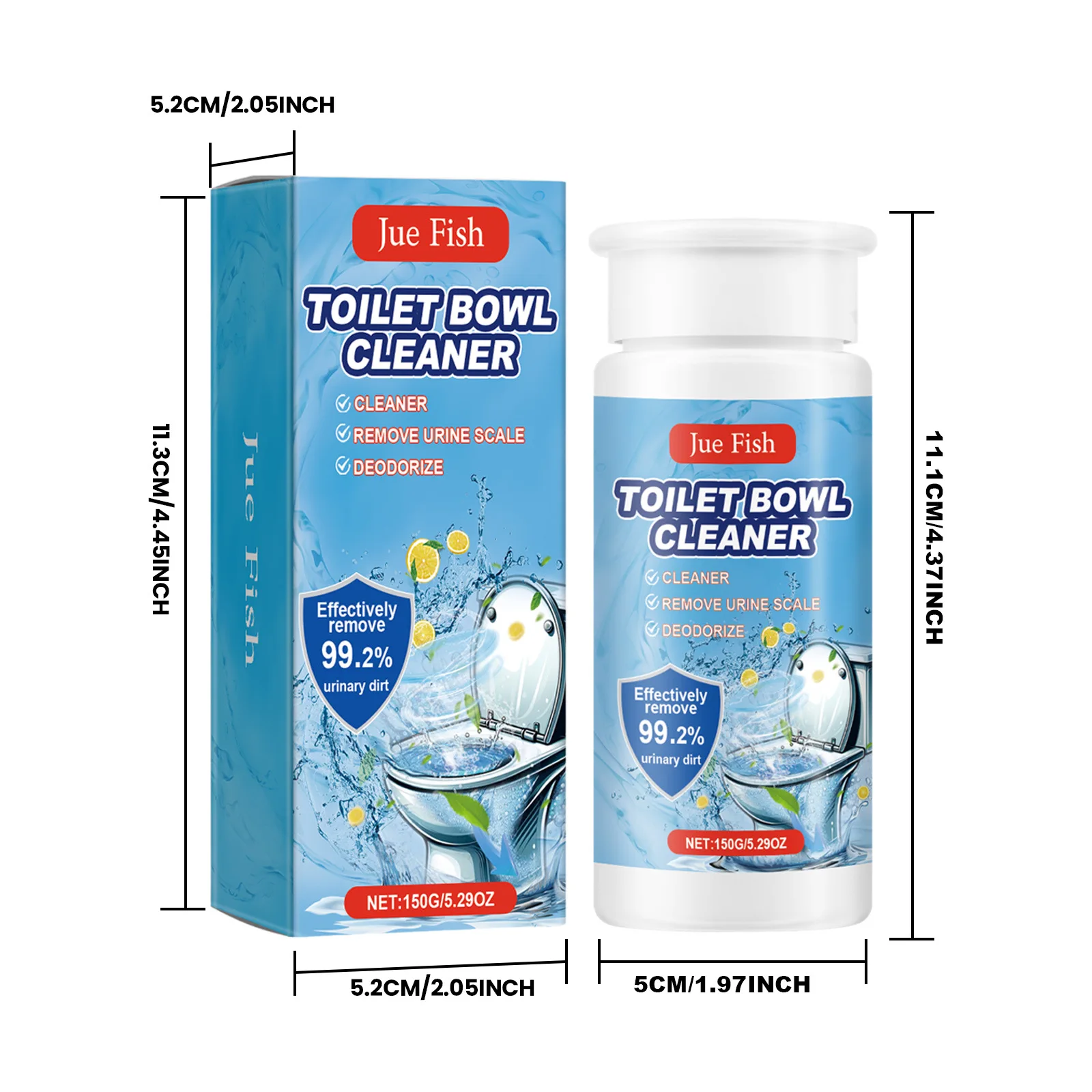 Jue Fish 150g Foam Toilet Cleaner Bathroom Deodorizing Descaling Remove Urine Dirt Stain Odor Fresh Smell Clean Blockage Powder