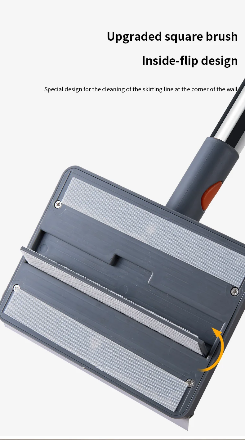 Triangle Microfiber Wall Cleaning Mop With Long Handle Adjustable Dry And Wet Dust Mop For Floor Ceiling Window Wall Cleaning_voghion.com