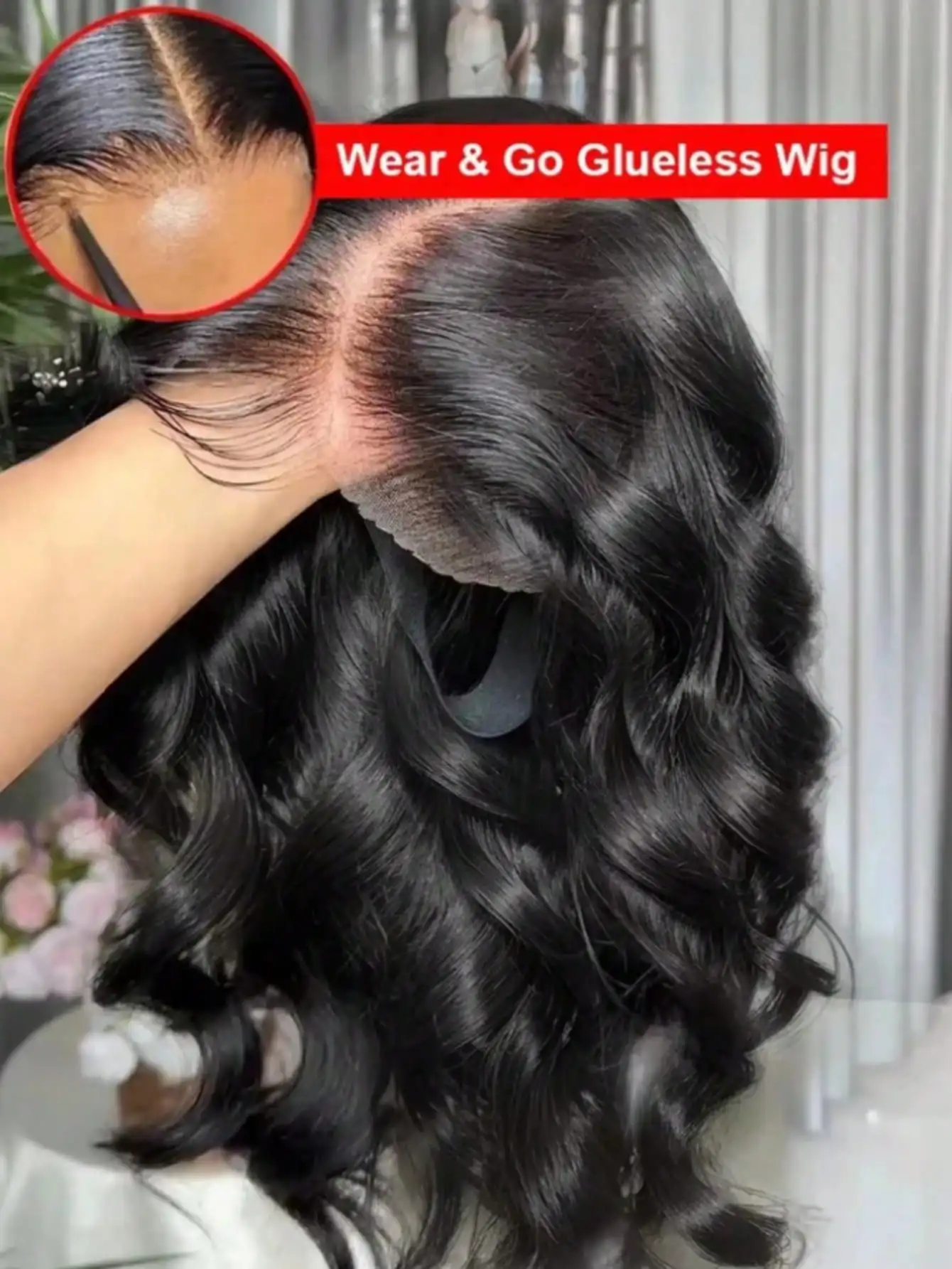 40 Inch 200% Density Wear And Go Glueless Pre Plucked 13x4 HD Lace Wigs Human Hair Body Wave Lace Front Wigs No Glue Pre Cut 1